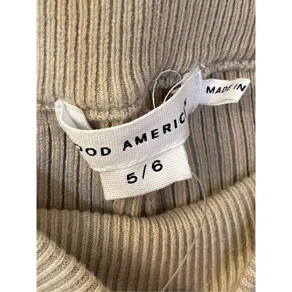 Good American Lettuce Edge Baby Flare Knit Pants 5/6 NEW - Picture 5 of 5